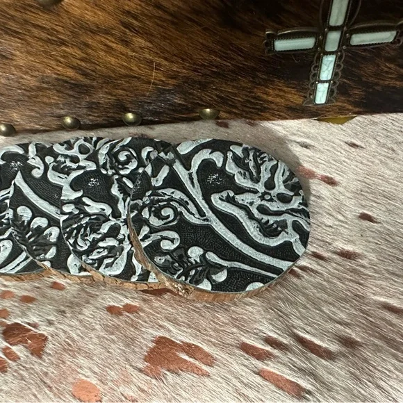 NWT Handmade Country wood Coasters - Picture 4 of 4